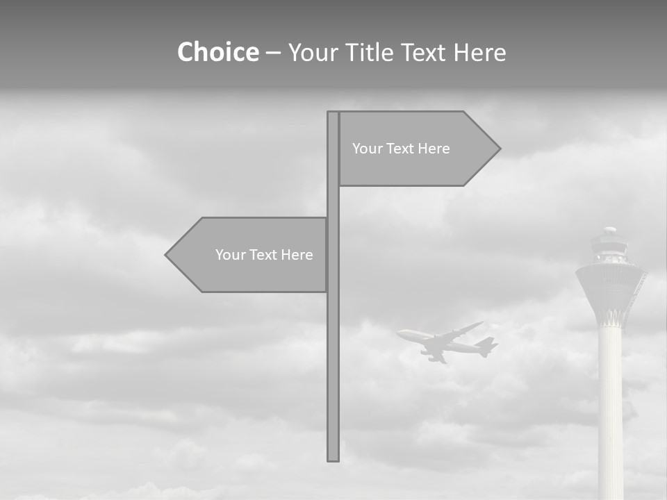 Gloomy Tower Transport PowerPoint Template