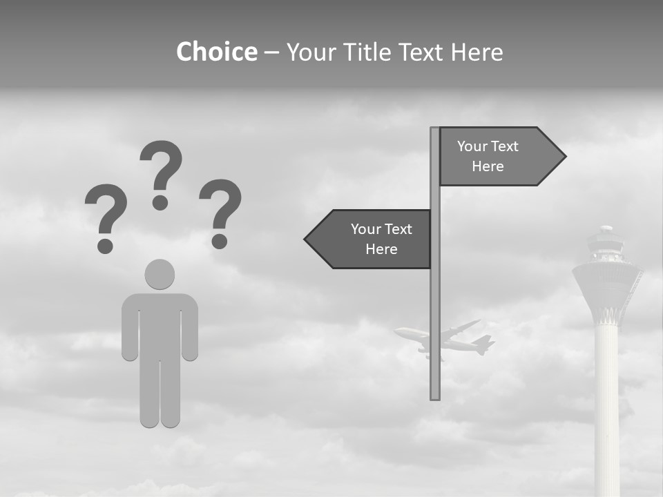 Gloomy Tower Transport PowerPoint Template