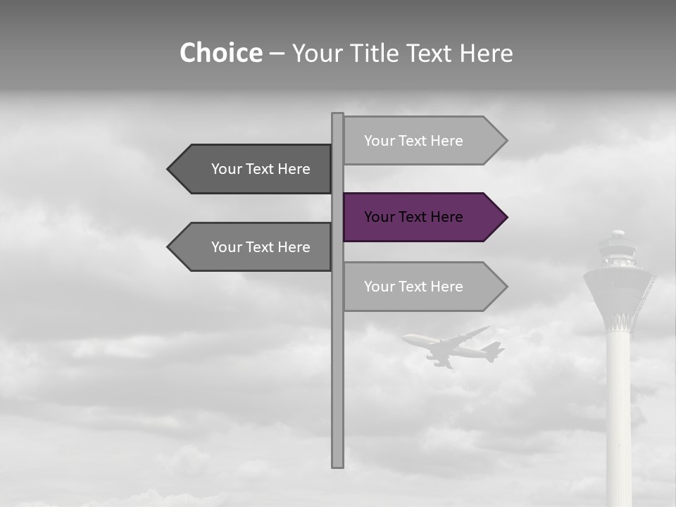 Gloomy Tower Transport PowerPoint Template