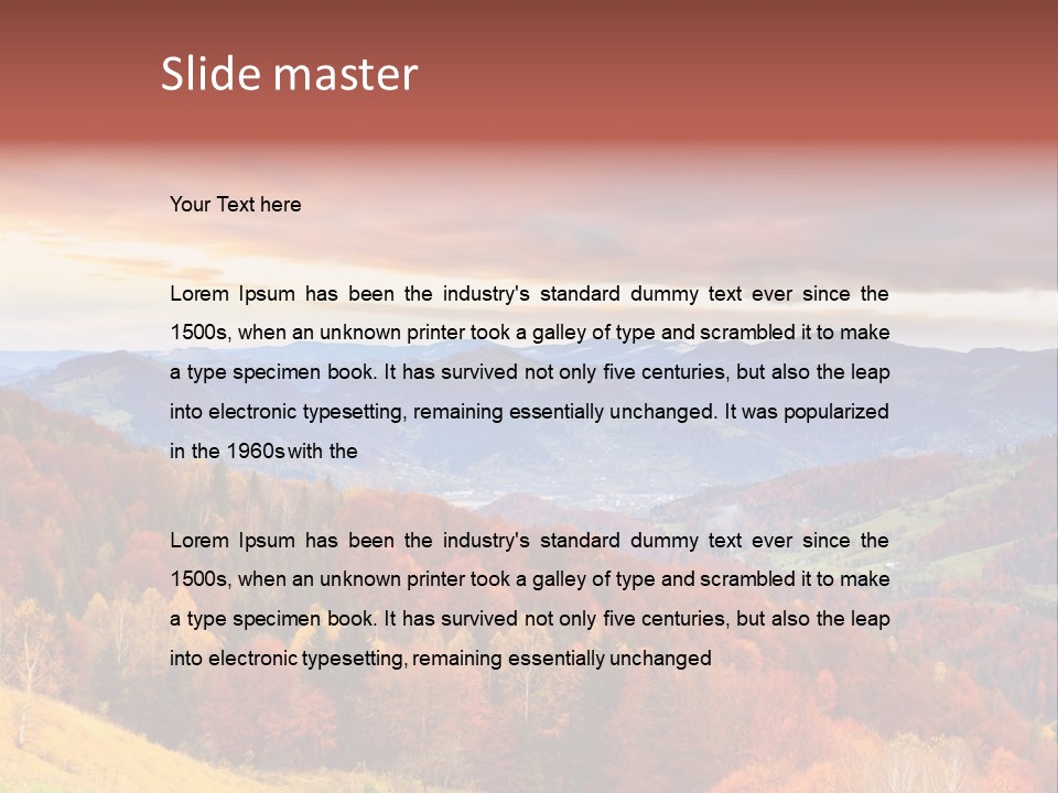 Meadow Beautiful Golden PowerPoint Template