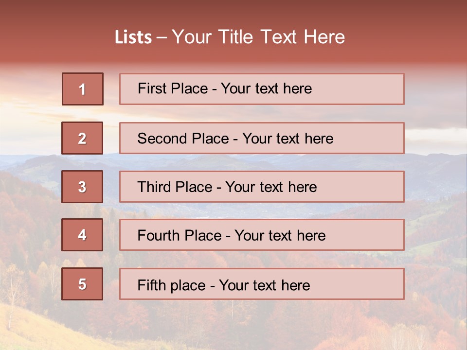 Meadow Beautiful Golden PowerPoint Template