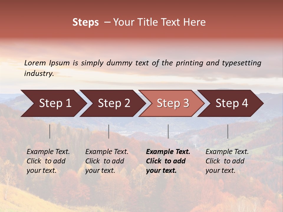 Meadow Beautiful Golden PowerPoint Template