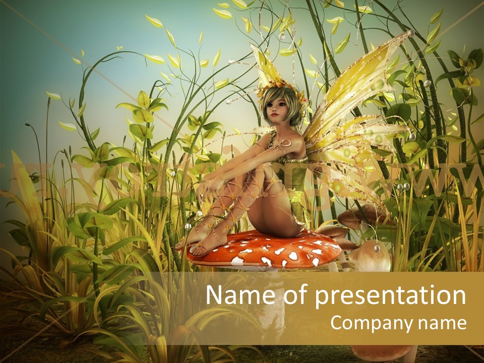 Wings Sylph Enchanting PowerPoint Template