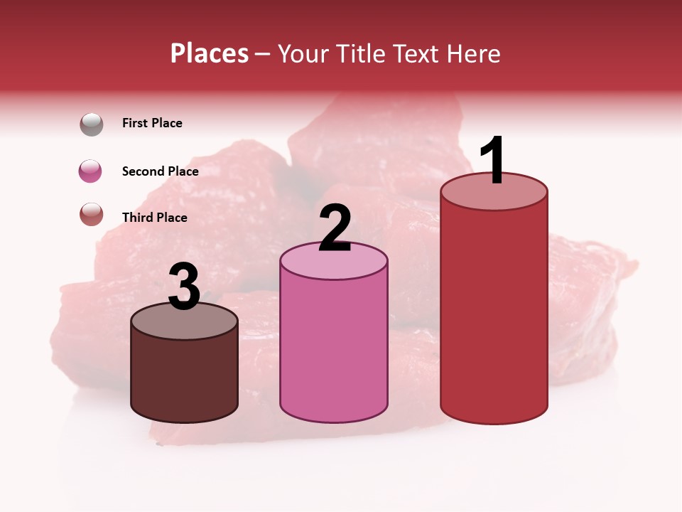 A Pile Of Raw Meat Sitting On Top Of A White Table PowerPoint Template