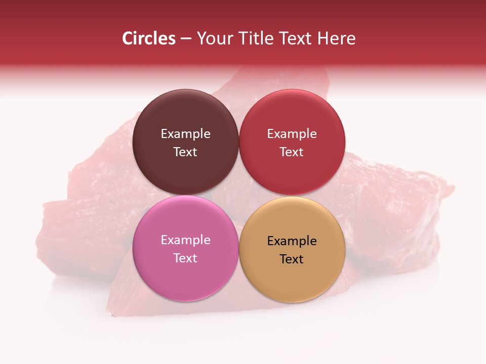 A Pile Of Raw Meat Sitting On Top Of A White Table PowerPoint Template