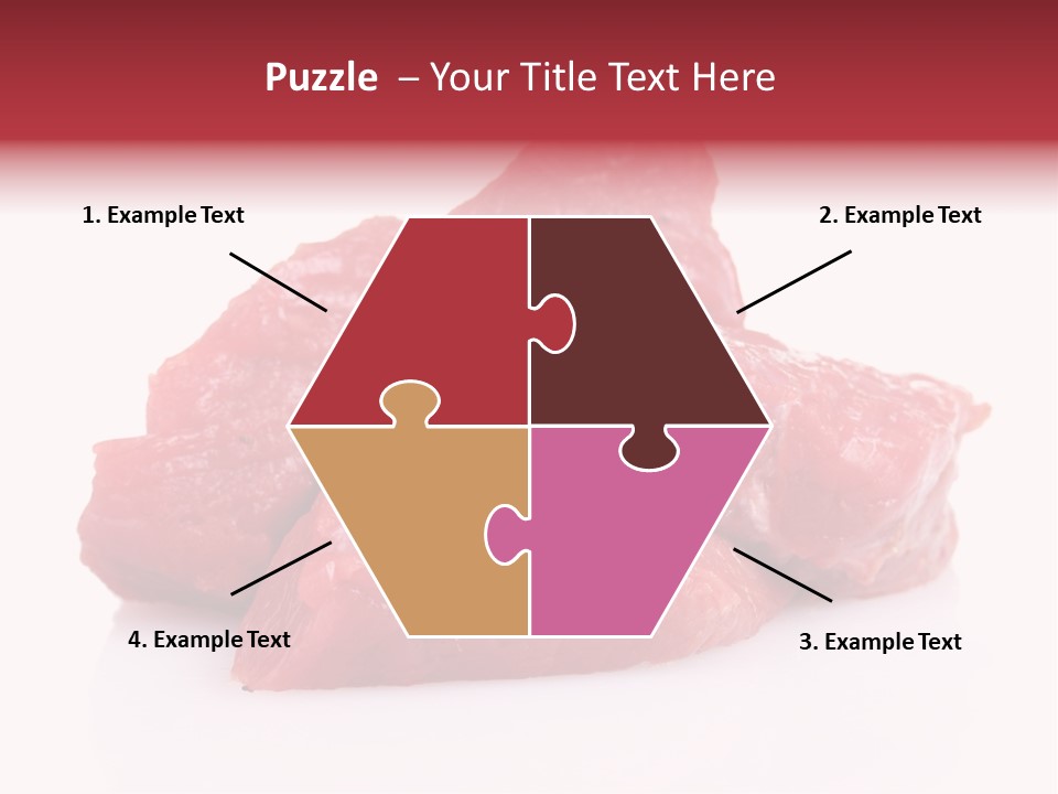 A Pile Of Raw Meat Sitting On Top Of A White Table PowerPoint Template