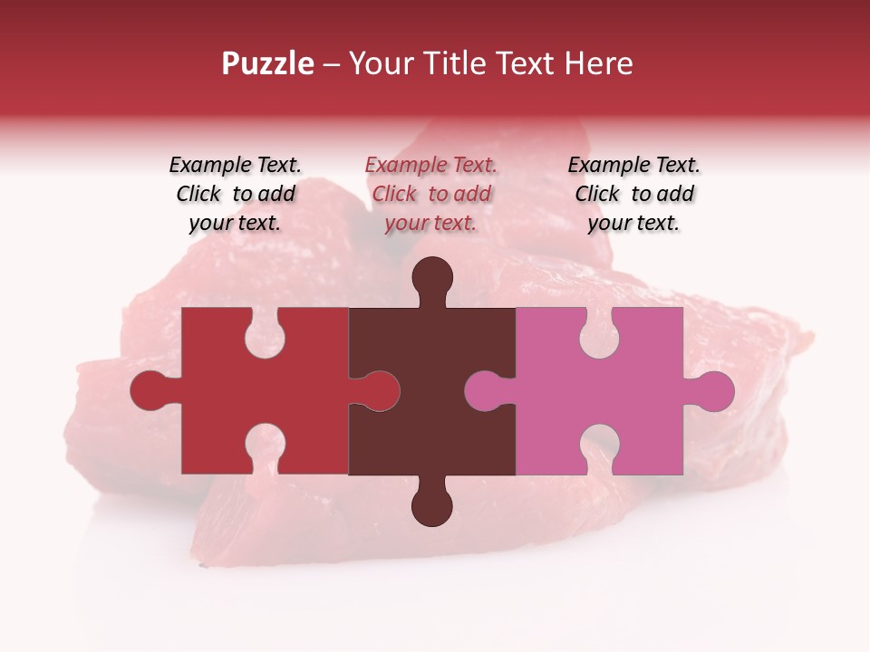 A Pile Of Raw Meat Sitting On Top Of A White Table PowerPoint Template