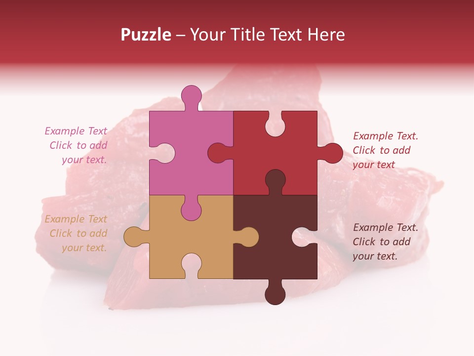 A Pile Of Raw Meat Sitting On Top Of A White Table PowerPoint Template