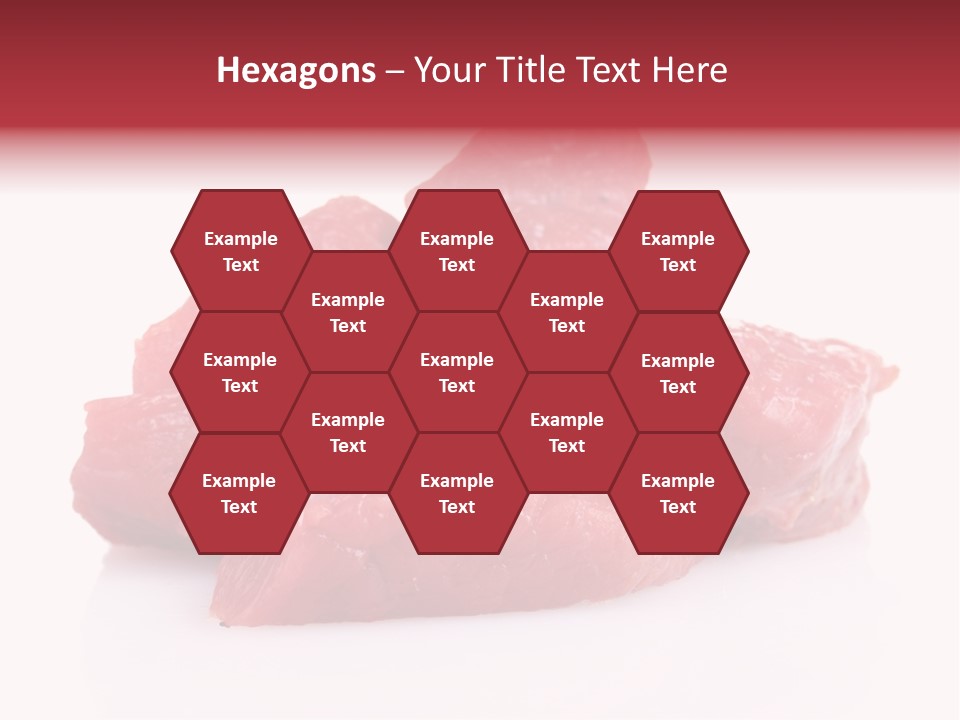 A Pile Of Raw Meat Sitting On Top Of A White Table PowerPoint Template