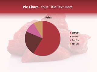 A Pile Of Raw Meat Sitting On Top Of A White Table PowerPoint Template