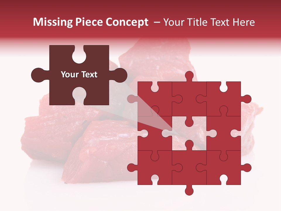 A Pile Of Raw Meat Sitting On Top Of A White Table PowerPoint Template