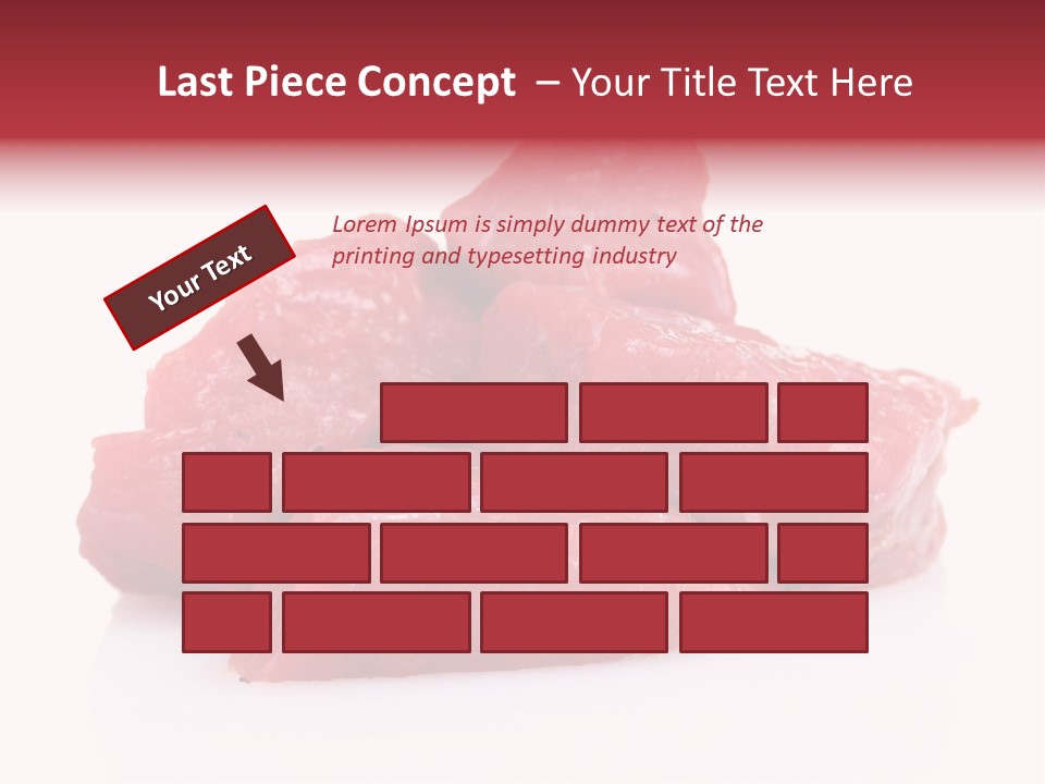A Pile Of Raw Meat Sitting On Top Of A White Table PowerPoint Template