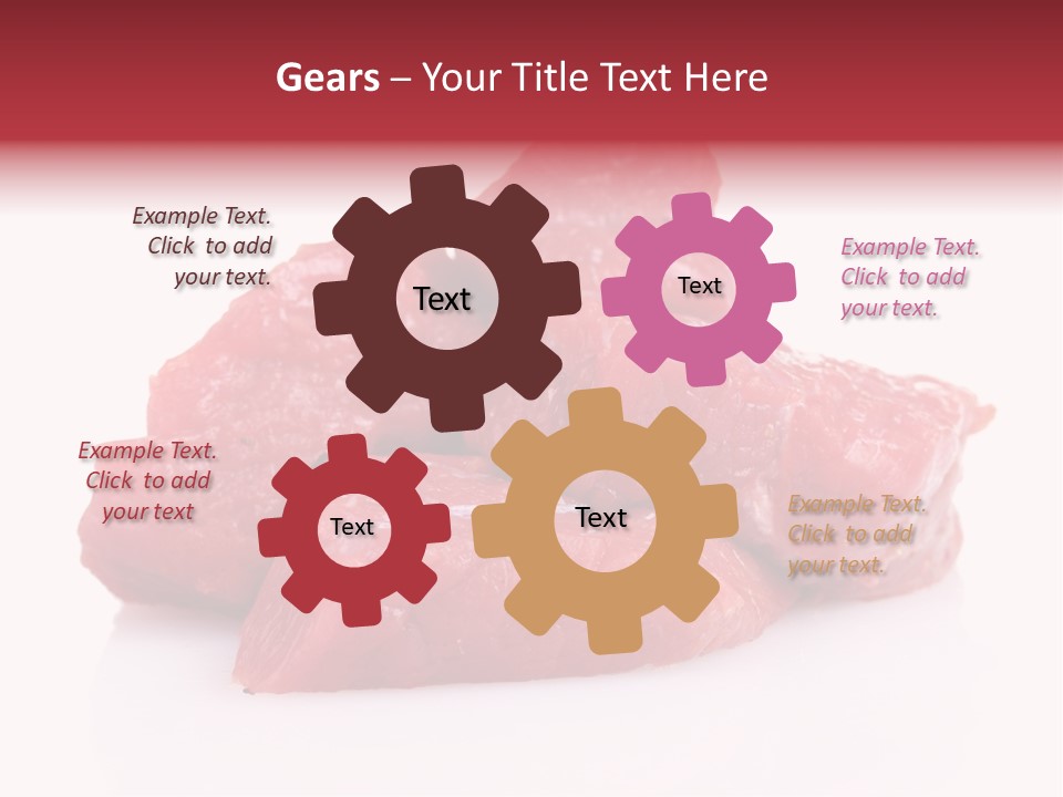A Pile Of Raw Meat Sitting On Top Of A White Table PowerPoint Template