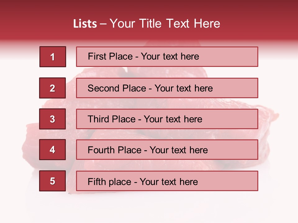 A Pile Of Raw Meat Sitting On Top Of A White Table PowerPoint Template
