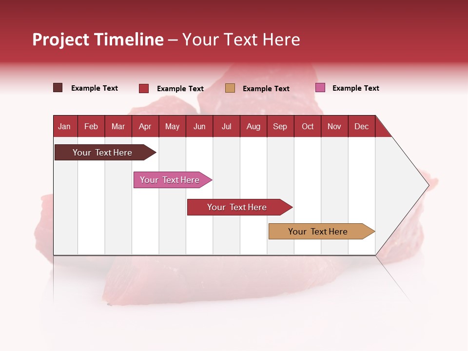 A Pile Of Raw Meat Sitting On Top Of A White Table PowerPoint Template
