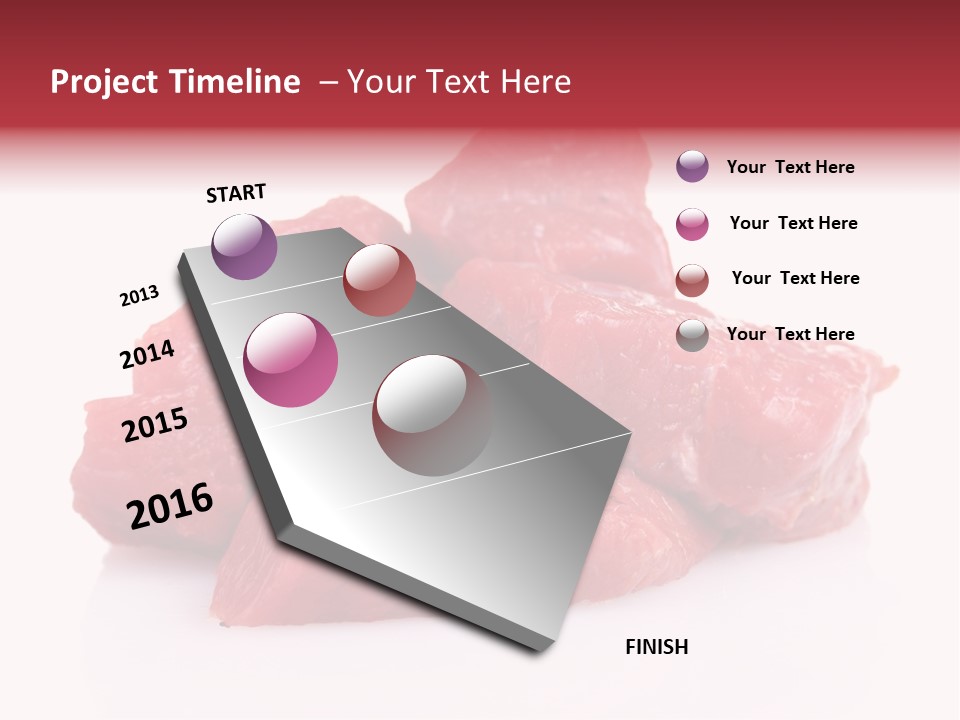 A Pile Of Raw Meat Sitting On Top Of A White Table PowerPoint Template