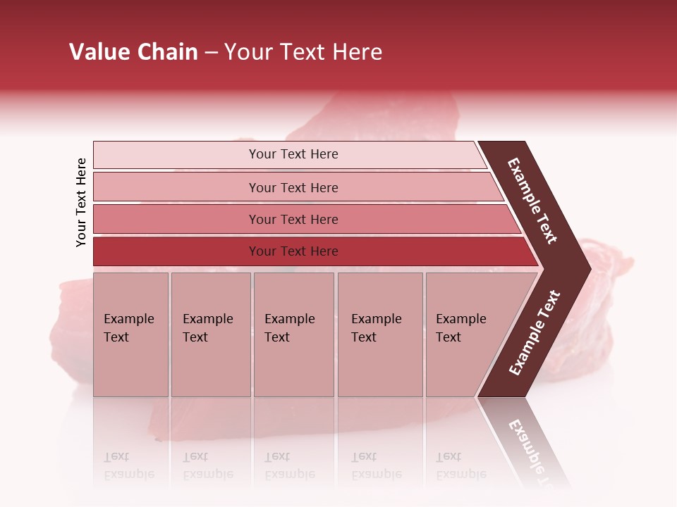A Pile Of Raw Meat Sitting On Top Of A White Table PowerPoint Template