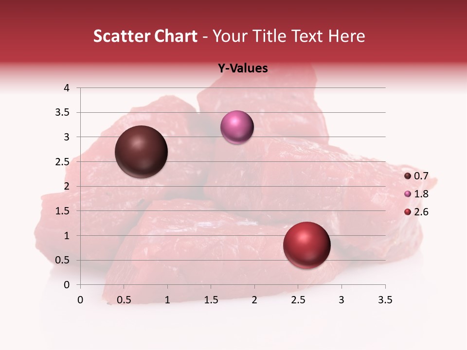 A Pile Of Raw Meat Sitting On Top Of A White Table PowerPoint Template