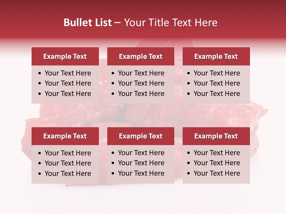 A Pile Of Raw Meat Sitting On Top Of A White Table PowerPoint Template