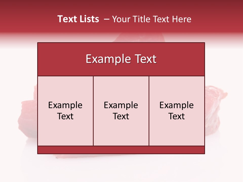 A Pile Of Raw Meat Sitting On Top Of A White Table PowerPoint Template