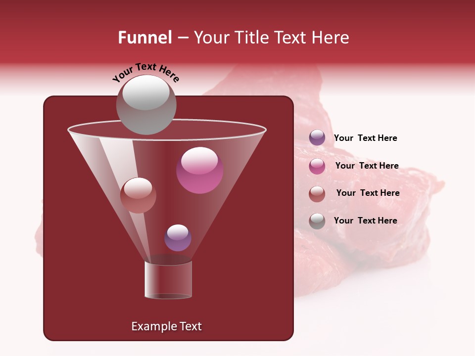 A Pile Of Raw Meat Sitting On Top Of A White Table PowerPoint Template