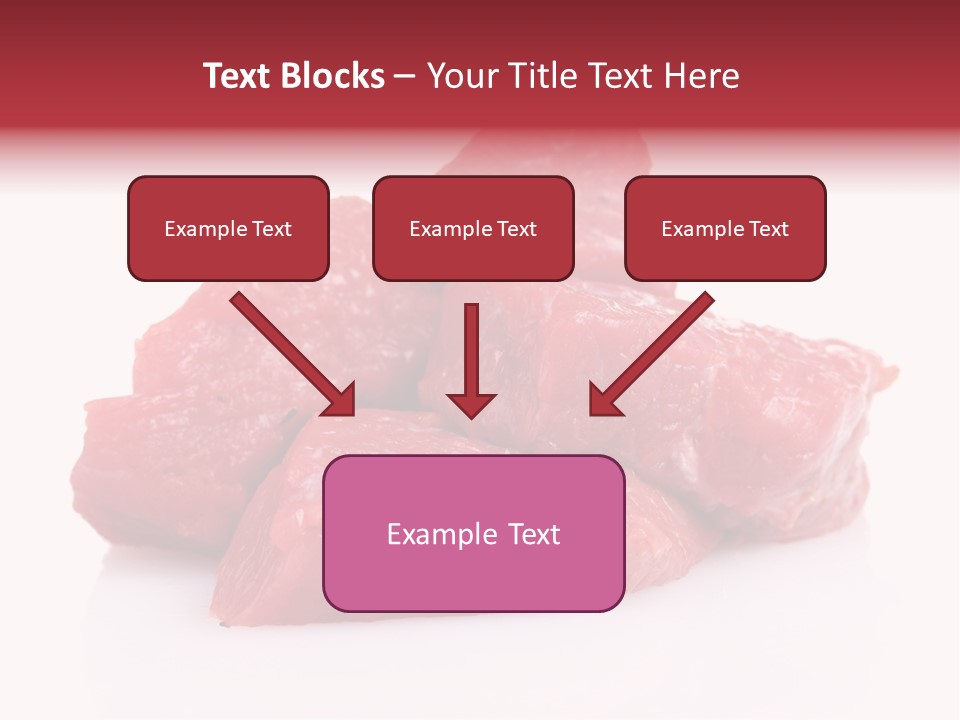 A Pile Of Raw Meat Sitting On Top Of A White Table PowerPoint Template