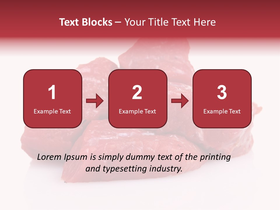 A Pile Of Raw Meat Sitting On Top Of A White Table PowerPoint Template