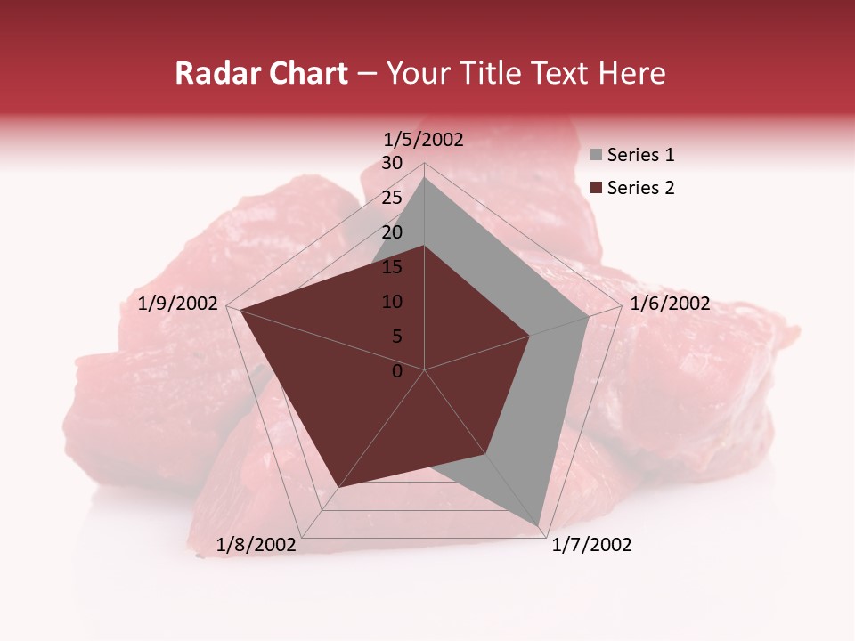 A Pile Of Raw Meat Sitting On Top Of A White Table PowerPoint Template