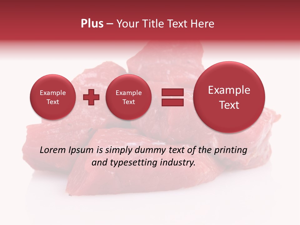 A Pile Of Raw Meat Sitting On Top Of A White Table PowerPoint Template