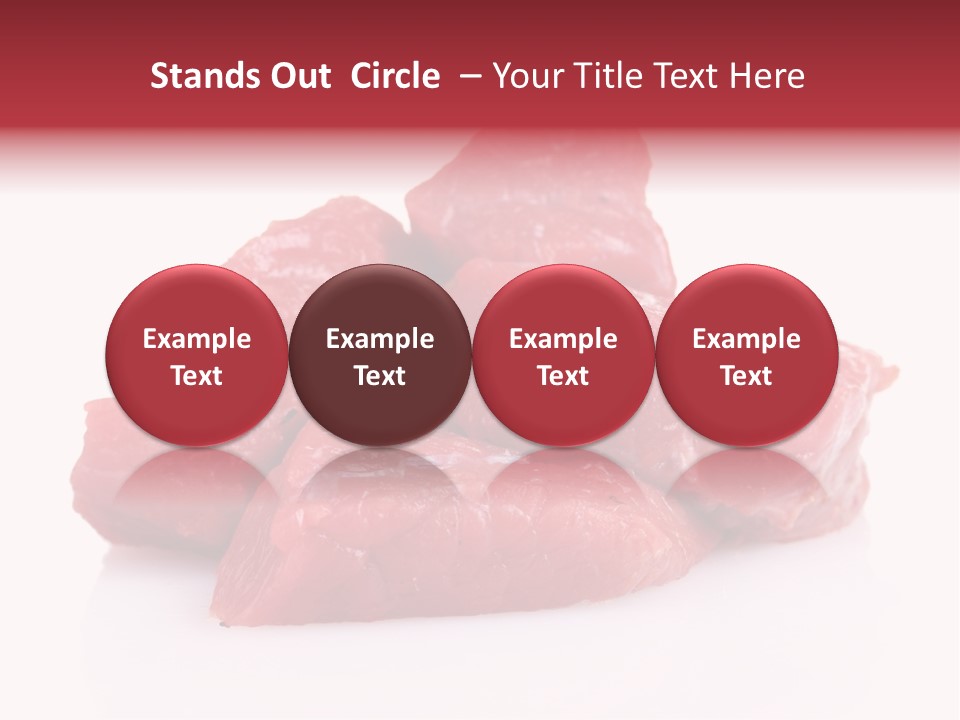 A Pile Of Raw Meat Sitting On Top Of A White Table PowerPoint Template