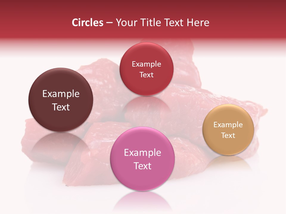 A Pile Of Raw Meat Sitting On Top Of A White Table PowerPoint Template