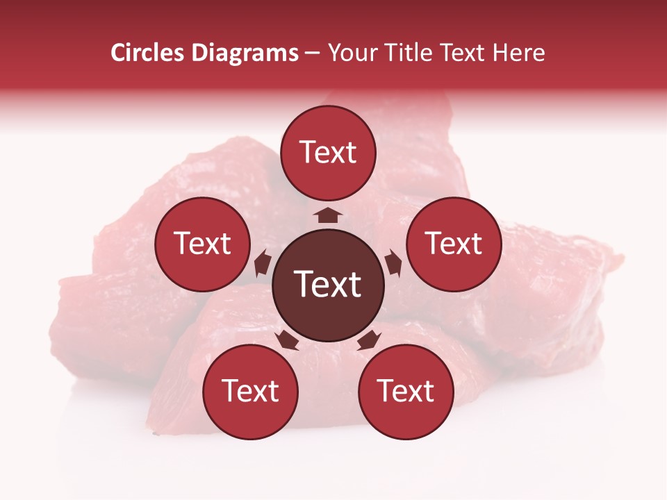 A Pile Of Raw Meat Sitting On Top Of A White Table PowerPoint Template