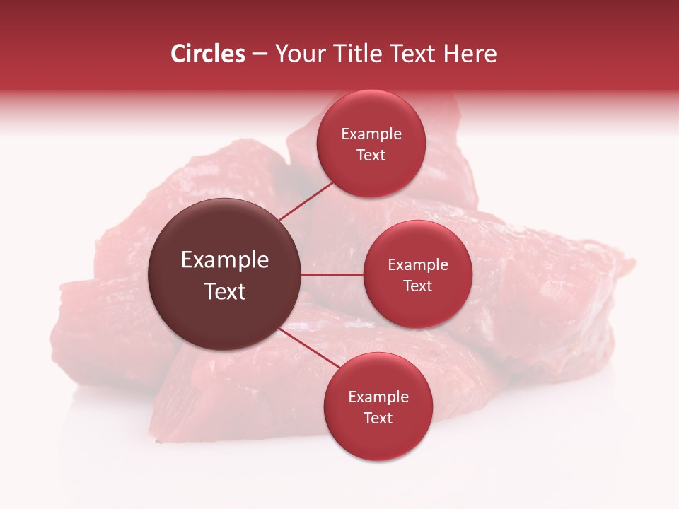 A Pile Of Raw Meat Sitting On Top Of A White Table PowerPoint Template