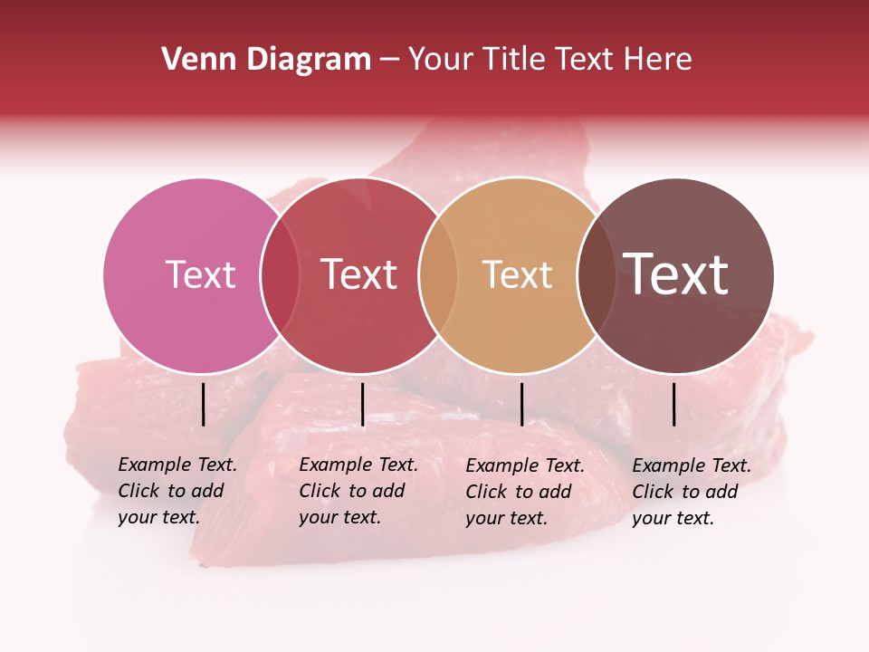 A Pile Of Raw Meat Sitting On Top Of A White Table PowerPoint Template
