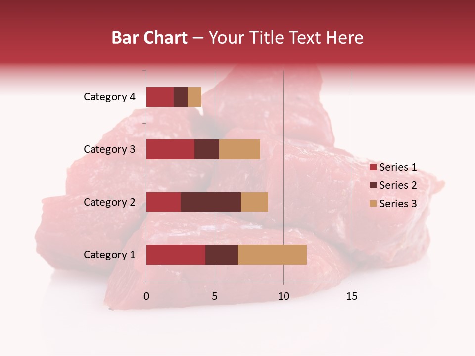A Pile Of Raw Meat Sitting On Top Of A White Table PowerPoint Template