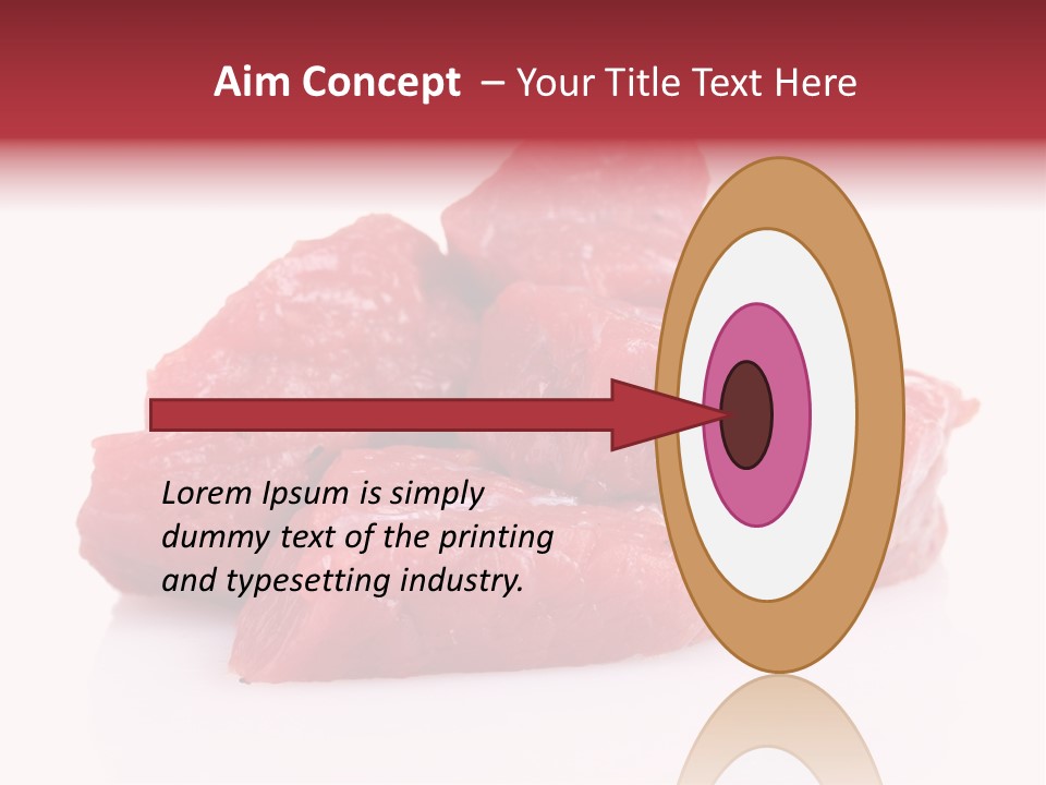 A Pile Of Raw Meat Sitting On Top Of A White Table PowerPoint Template