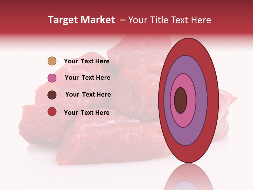 A Pile Of Raw Meat Sitting On Top Of A White Table PowerPoint Template