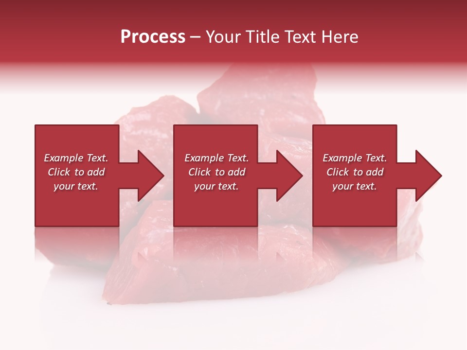 A Pile Of Raw Meat Sitting On Top Of A White Table PowerPoint Template