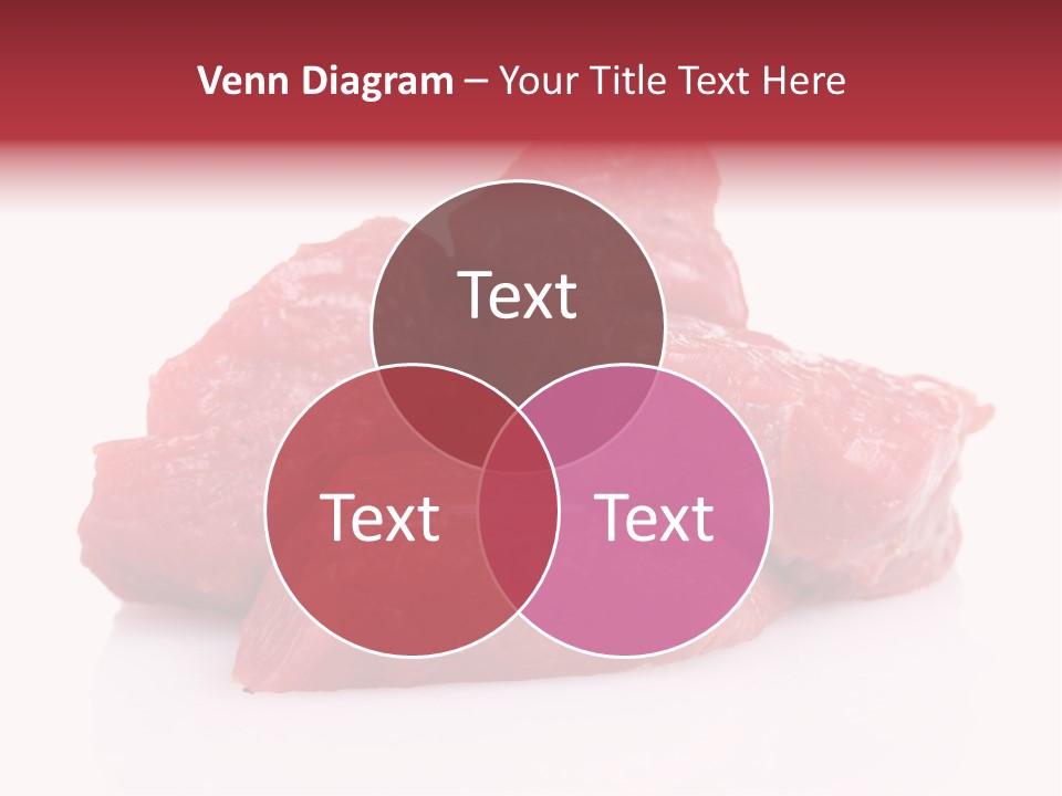 A Pile Of Raw Meat Sitting On Top Of A White Table PowerPoint Template