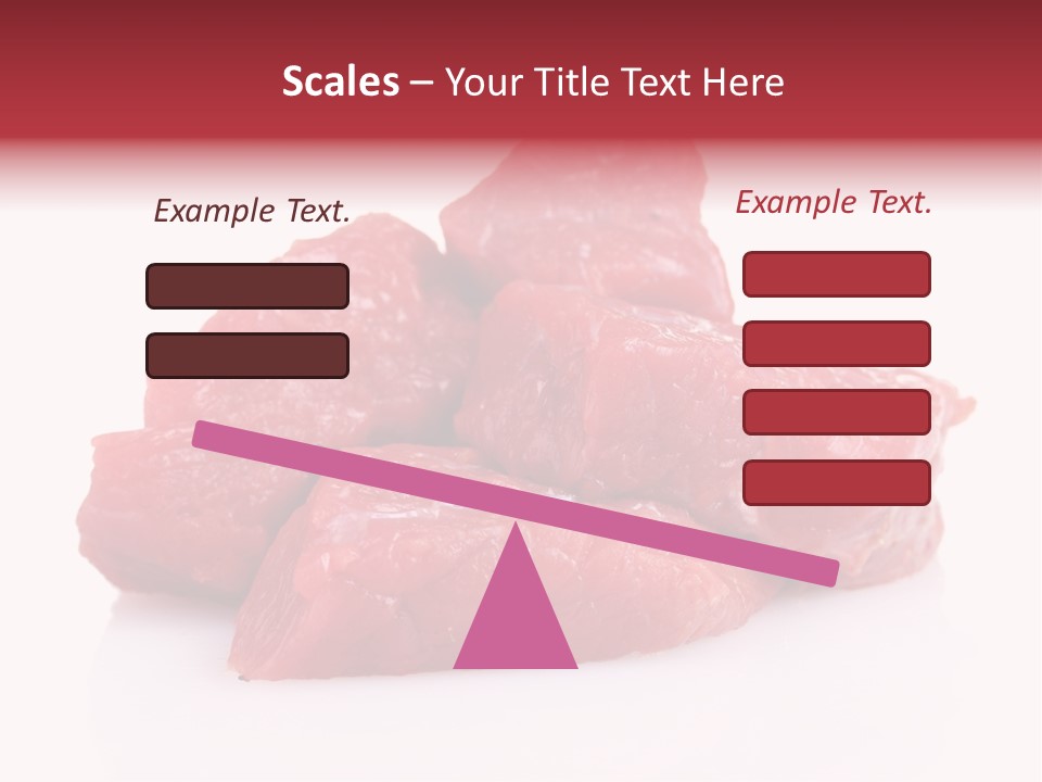 A Pile Of Raw Meat Sitting On Top Of A White Table PowerPoint Template