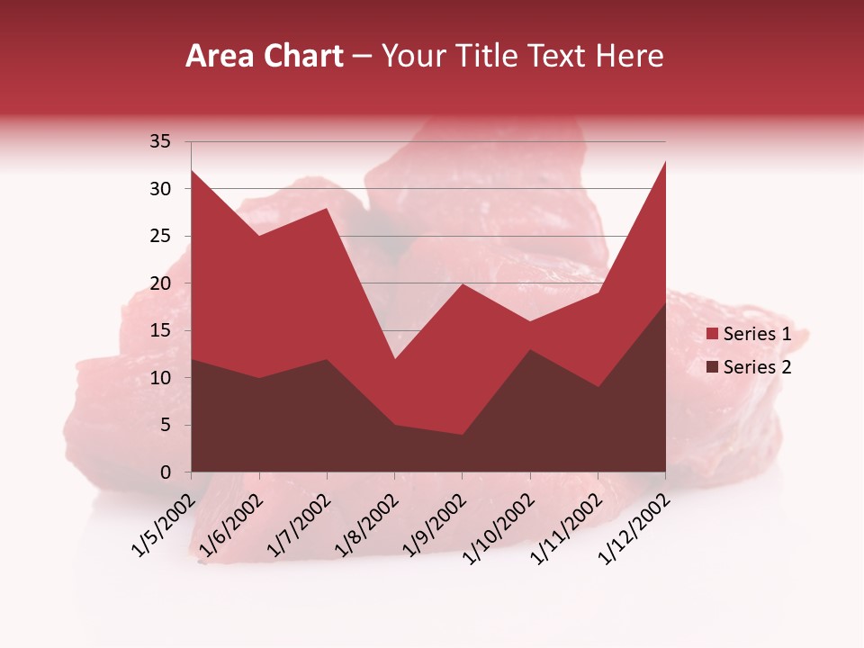 A Pile Of Raw Meat Sitting On Top Of A White Table PowerPoint Template