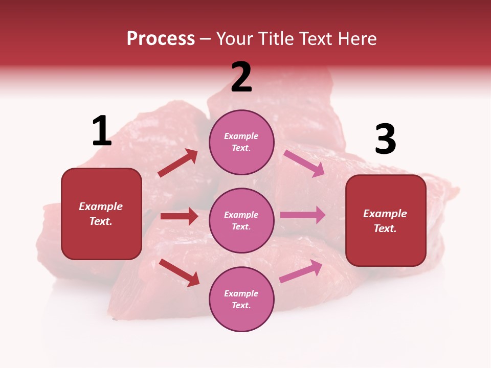 A Pile Of Raw Meat Sitting On Top Of A White Table PowerPoint Template