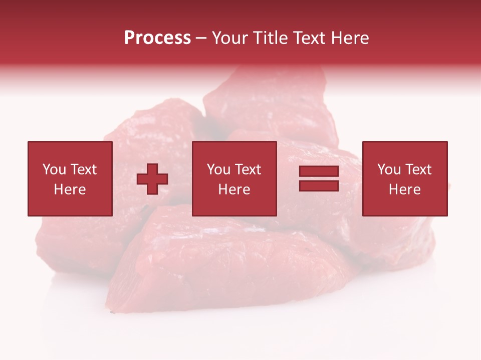 A Pile Of Raw Meat Sitting On Top Of A White Table PowerPoint Template
