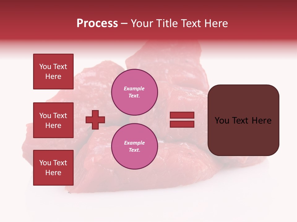 A Pile Of Raw Meat Sitting On Top Of A White Table PowerPoint Template