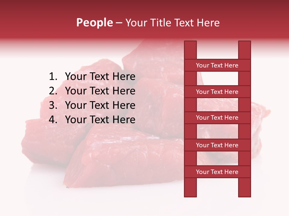 A Pile Of Raw Meat Sitting On Top Of A White Table PowerPoint Template