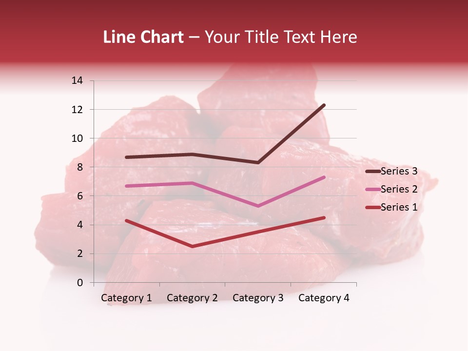 A Pile Of Raw Meat Sitting On Top Of A White Table PowerPoint Template