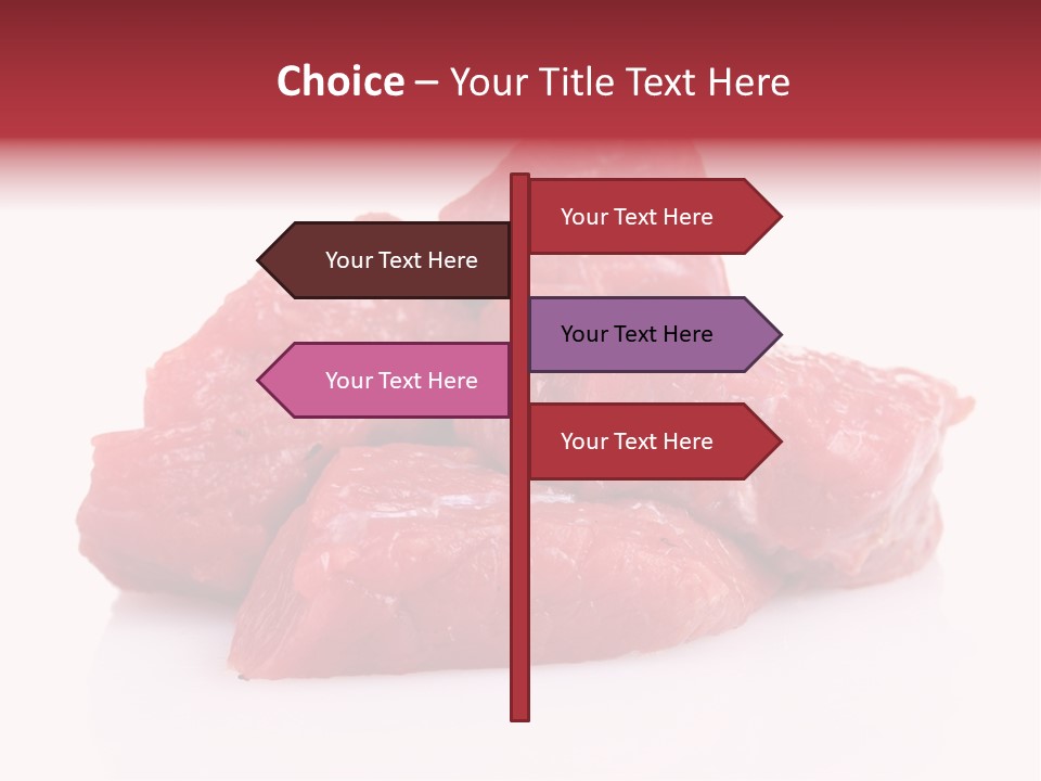 A Pile Of Raw Meat Sitting On Top Of A White Table PowerPoint Template