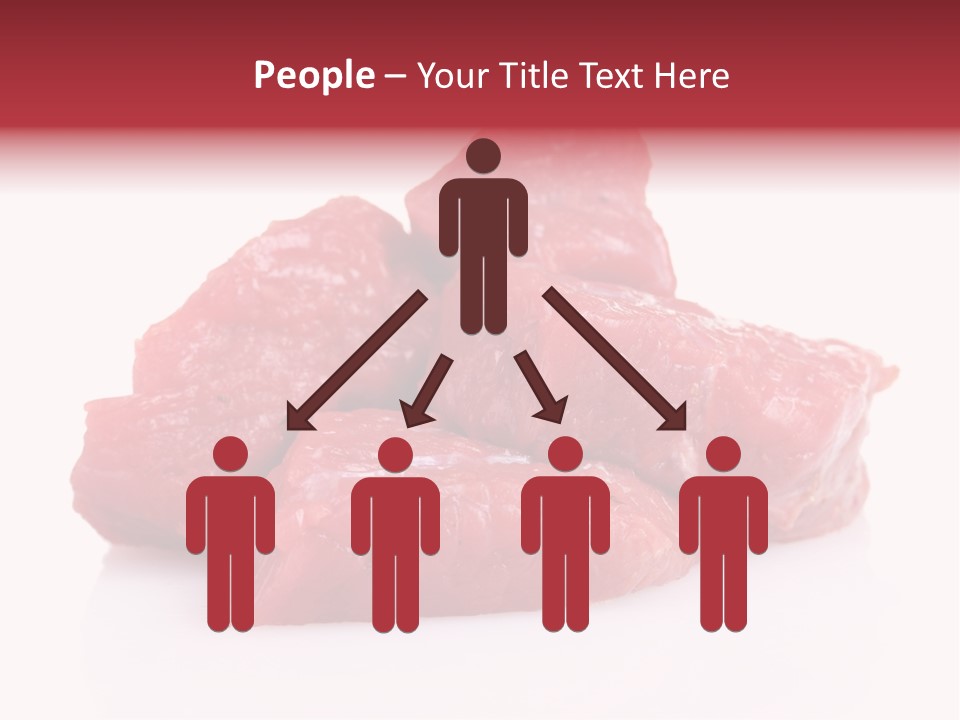 A Pile Of Raw Meat Sitting On Top Of A White Table PowerPoint Template