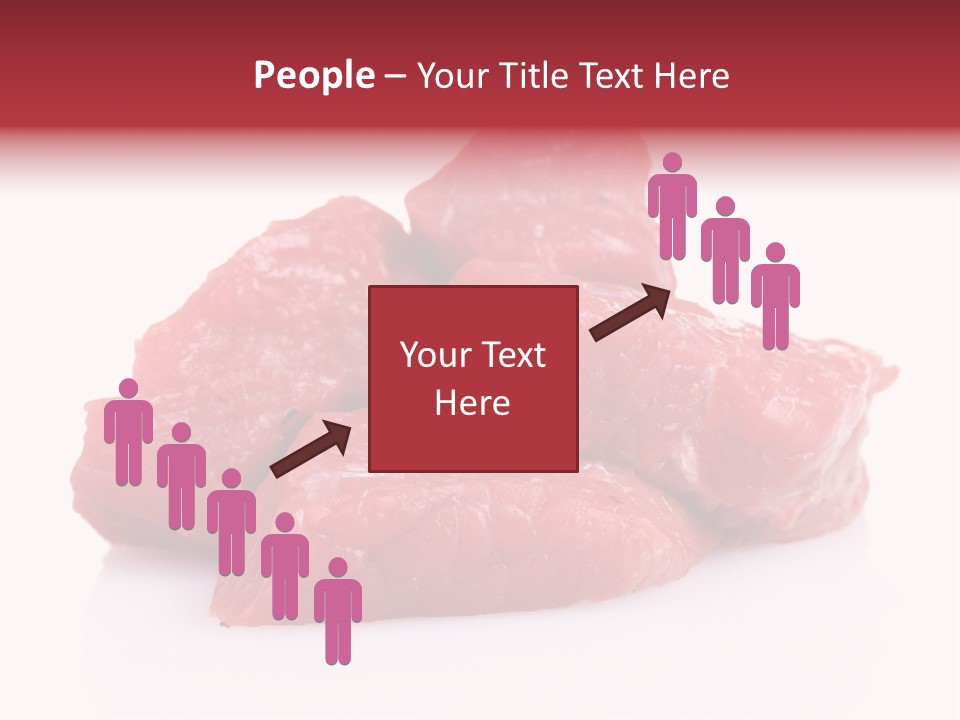 A Pile Of Raw Meat Sitting On Top Of A White Table PowerPoint Template