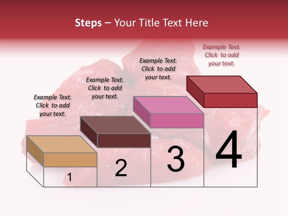 A Pile Of Raw Meat Sitting On Top Of A White Table PowerPoint Template